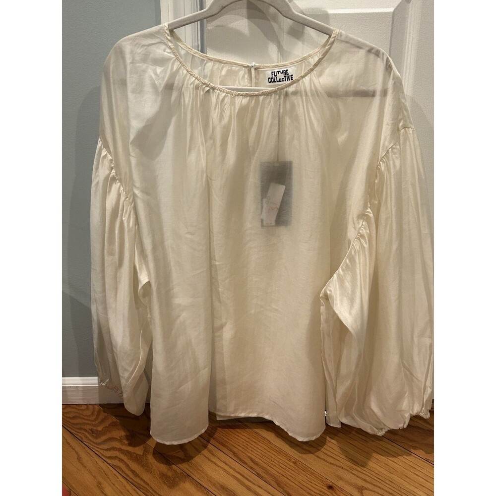 Future Collective Sheer Ivory Color Blouse New With Tags Size 3X